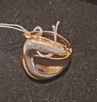 zümrüd qaşlı üzüklər: Üzük, Sarı qızıl, 585 Əyar — 4