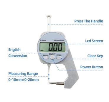 8 lik dikt: Rəqəmsal mikronmetr. - Qalınlıq ölçmə aləti. - Elektron qalınlıq — 2