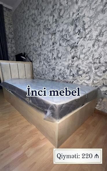 tek dolablar: Yeni, Təknəfərlik çarpayı, Bazalı, Matras ilə, Siyirməsiz, Azərbaycan — 1