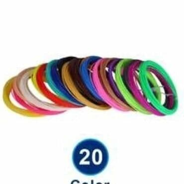 3d qelem qiymeti: 3 D Qelem Filament Zapasqa Paçqada 20 reng var 1 reng 5 Metr Tek — 3