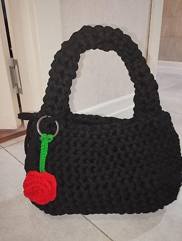 ev damaşniki: Zərif əl işi çanta - Material: qalın toxuma ipindən əl ilə hörülüb - — 6