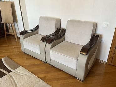 ikinci el iskaf: İşlənmiş, Di̇van-kravat, 2 kreslo, Divan, Bazalı, Açılan — 2