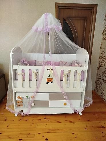 Beşiklər: Oğlan və qız üçün, Dördbucaq, Beşik, Dəst ilə, Matras ilə, Yellənmə mexanizm ilə — 3