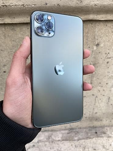 iphone 15 pro qiymet: IPhone 11 Pro Max, 64 GB, Matte Midnight Green, Zəmanət, Simsiz şarj, Face ID — 2