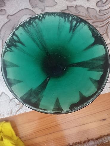 Boşqablar, 6 ədədli dəst, rəng - Yaşıl, Keramika