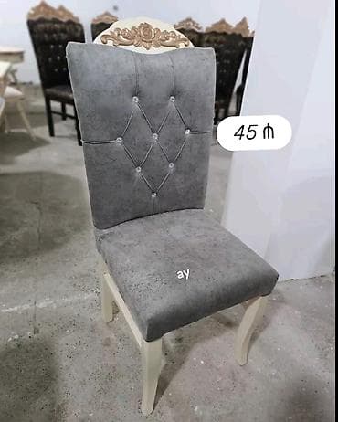 ikinci el taxta qapi: Qonaq otağı üçün, Yeni, Qatlanmayan, rəng - Boz Stul — 1