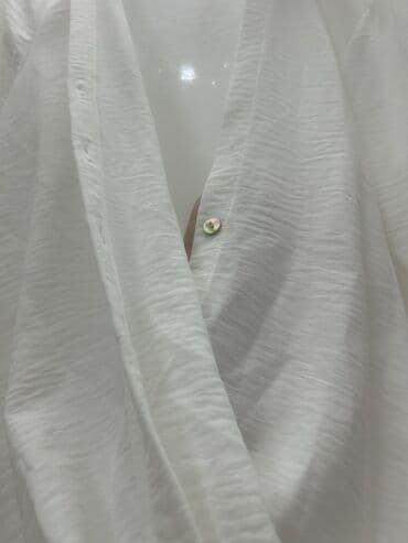 uzun paltarlar: Brend: Status by C. Tenaud Model: Ağ qadın bluzası - Rəng: Saf ağ — 4