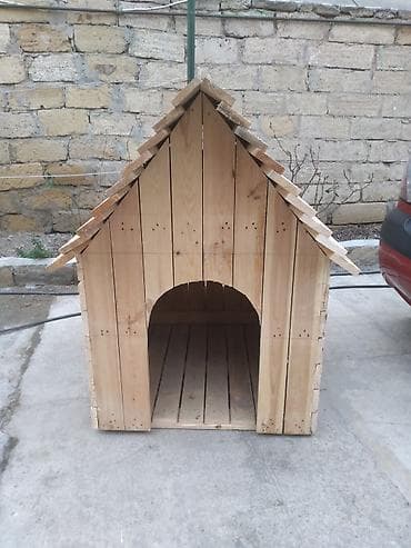 etibarli ellere it: Taxta it evi - Material: təbii taxta lövhələr, möhkəm karkas - — 1