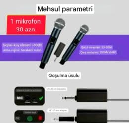sədərək soyuducular: Новый Беспроводные (Bluetooth) Микрофон Самовывоз — 25