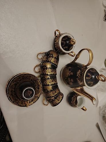 Çay dəsti, rəng - Göy, Kobalt, Çexiya