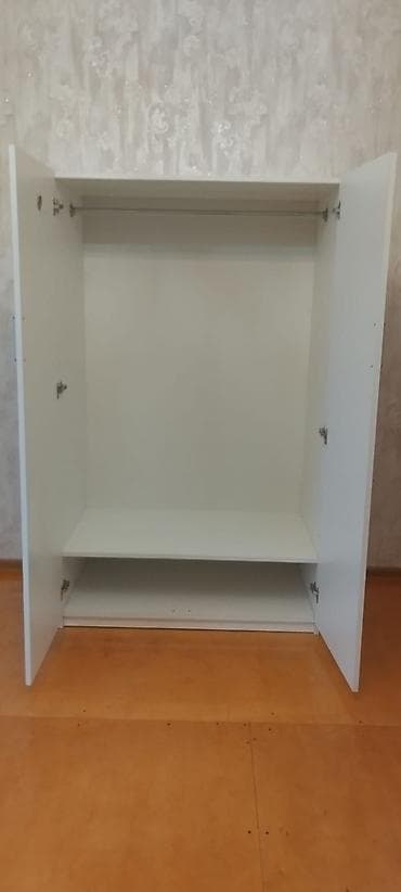 parca şkaflar: 2 qapılı, Ağ, Taxta, Açılan, Düz dolab — 2
