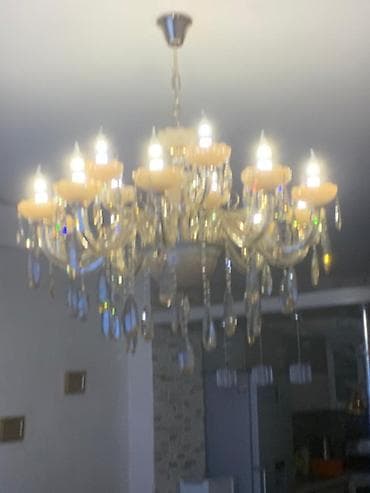 lyusturlar: Çılçıraq, 10 və daha çox lampa, Xrustal — 1