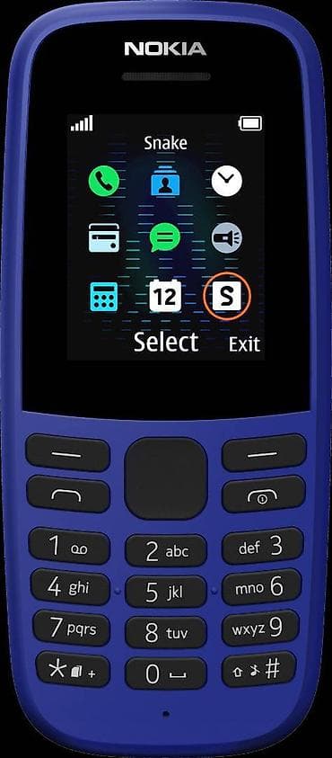 Nokia 105 4G, < 2 GB Memory Capacity, rəng - Göy, Düyməli — 3