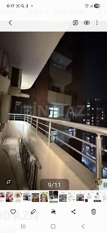 qarderob balkona: Alminum məhəccər. Geniş balkonlu mənzil üçün eyvan - Gecə görüntüsü — 1