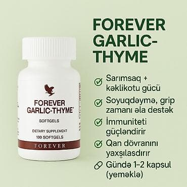 FOREVER GARLIC-THYME – Sarımsaq və kəklikotu tərkibli qida əlavəsi