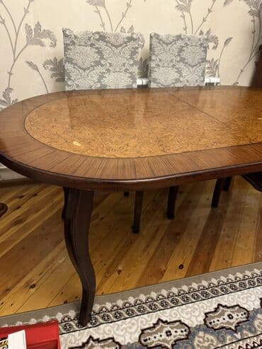 metbex stolu qiymetleri: Qonaq masası, İşlənmiş, Açılan, Taxta, Oval masa — 2
