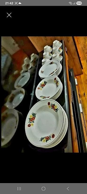 t winner: Boşqablar, 6 ədədli dəst, rəng - Ağ, Keramika, SSRİ — 1