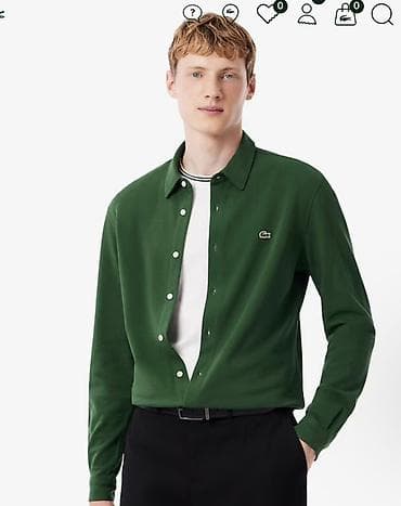 Lacoste kişi köynəyi – uzunqol, yaşıl rəng - Brend: Lacoste - Model — 3