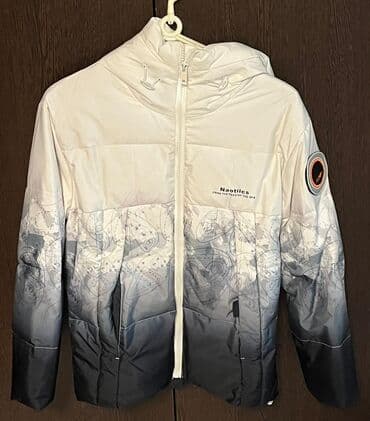 uzun pencekler: Qışlıq kapüşonlu gödəkçə - Rəng keçidi: ağdan tünd boz/qaraya doğru — 1