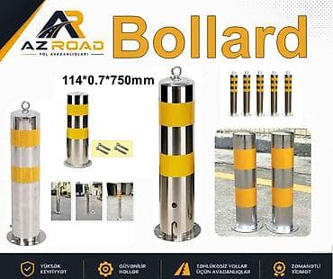 samovar satisi: Bollard 75sm Paslanmayan polad Ölçü- 114x0.7x750 mm Ətraflı Məlumat — 1