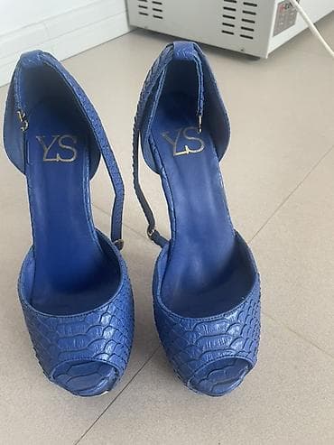 Basanoşka və səndəllər: Məhsul: Mavi qadın platforma ayaqqabısı - Brend işarəsi: YS (daxildə — 1