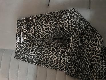 tesbeh sekilleri: Leopar naxışlı džins şalvar Sadece 1 defe geyinilib XS VE S bedene — 1