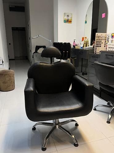 metal keramika: Salon üçün peşəkar vizaj/kosmetologiya kreslosu - Material: qara — 2