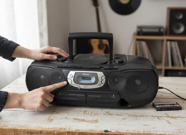 PHILIPS portativ musiqi mərkəzi – model AZ1602 - CD pleyer: yuxarıdan