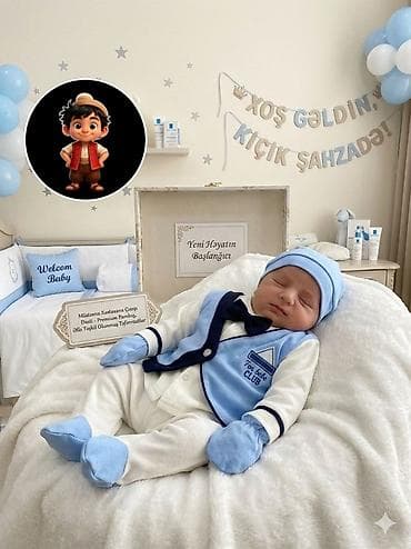 Комплект, Для мальчиков, 0 - 3 мес. — 3