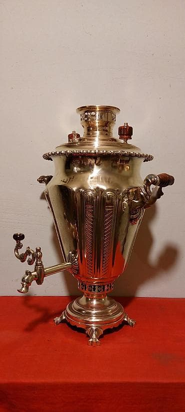 İdman və istirahət: 19-cu əsrin sonları Tula istehsalı samavar 7-litrlikdir, materialı; — 2