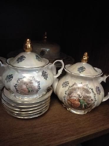 cay servisi: Çay dəsti, rəng - Ağ, Farfor, Madonna, 6 nəfərlik, Almaniya — 2