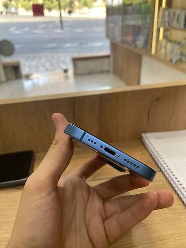 aple 13: IPhone 13, 128 GB, Pacific Blue, Zəmanət, Kredit, Barmaq izi — 4