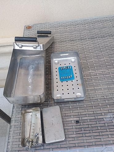 Медицинское оборудование: Paslanmayan poladdan hazırlanmış tibbi sterilizator dəsti Tərkibi: - — 4