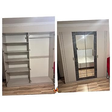 kupə: 3 qapılı, Güzgülü, Bej, Kupe, Düz dolab — 1