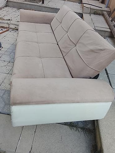 divan sultan: Bej rəngli divan – 3 nəfərlik - Yumşaq mikrofiber/parça üzlük, kvadrat — 2