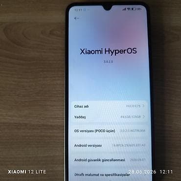 Mobil telefon və aksesuarlar: Poco C75, 128 GB, rəng - Gümüşü, Sənədlərlə — 4