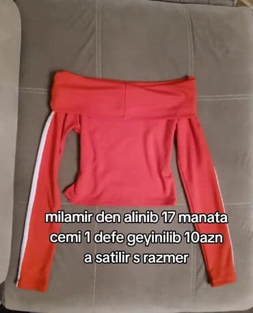 яркие женские леггинсы: Qadın geyimləri dəsti 1) Qırmızı off-shoulder crop bluz - Uzunqol — 1
