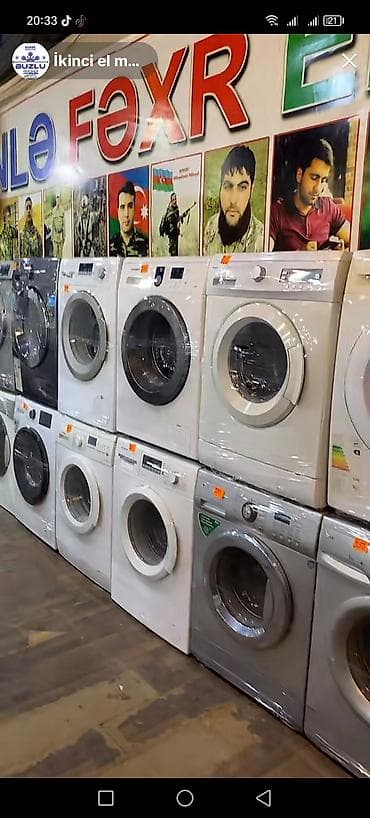 Paltaryuyan maşınlar – müxtəlif model və ölçülər - Ön yükləməli