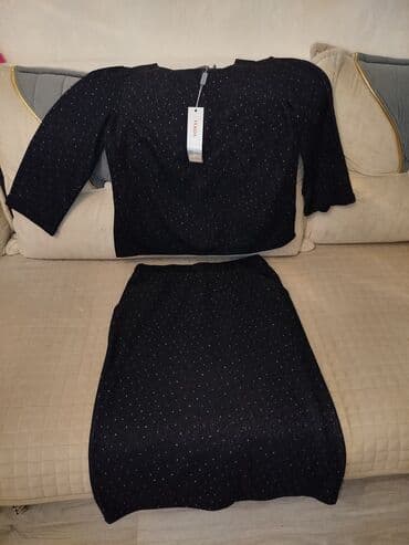 Qadın geyim dəsti – VERDA - 2 parçalı dəst: üst köynək və ətək -