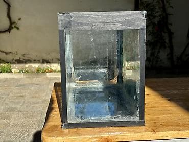 heyvan cantası: Şüşə akvarium - Material: qalın şüşə, küncləri qara bant/profil ilə — 3