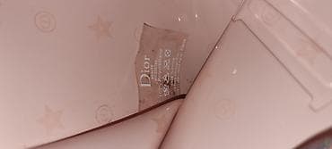 çanta: Dior ORİGİNAL makiyaj çantası – açıq pudra-çəhrayı rəngdə, iri “DIOR” — 2