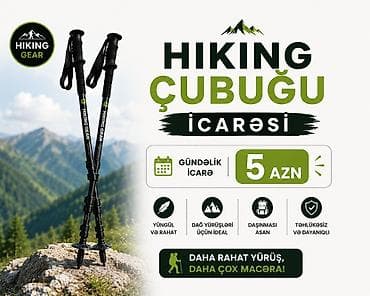 Hiking çubuğu icarəsi Gündəlik icarə: 5 AZN Xüsusiyyətlər: - Dağ lalafo.az -da Hiking çubuğu icarəsi Gündəlik icarə: 5 AZN Xüsusiyyətlər: - Dağ
