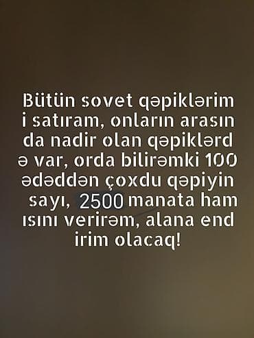 Sovet dövrünə aid qəpik kolleksiyası satılır. Topluda 100 ədəddən çox
