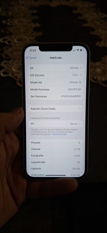 iphone 13 pro islenmis: IPhone 12, 64 GB, Ağ, Face ID — 5