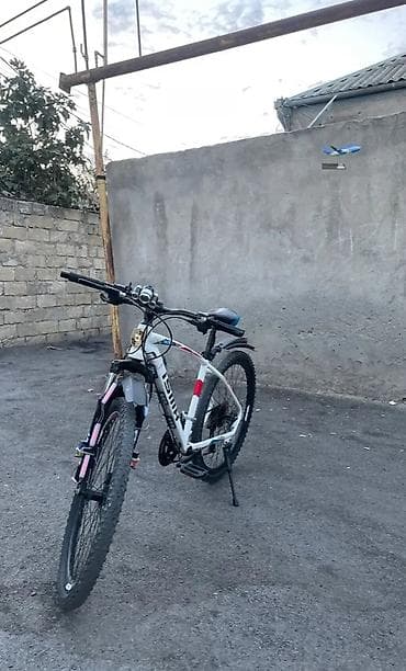 İSMA Falcon dağ velosipedi - Çərçivə: alüminium, ağ/rəngli qrafika -