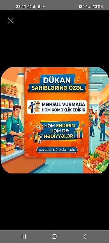 Dükan sahiblərinə xüsusi xidmət! - Mağazanızda məhsul yerləşdirməyə — 1