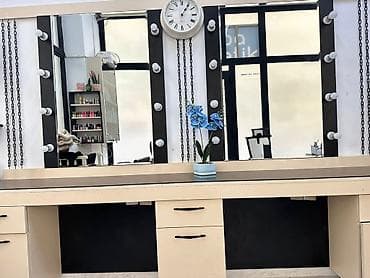 berber stol: 2 güzgü, 1 kreslo, 1 resepşın masası hamısı 350 azn — 2