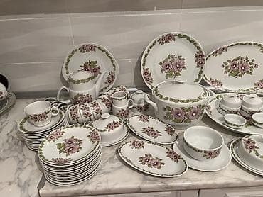 alman dreli: Nahar dəsti, rəng - Ağ, Farfor — 10