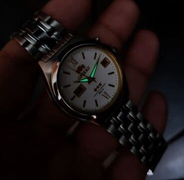 Kişi ayaqqabıları: Qol saatı, Orient, rəng - Gümüşü — 5