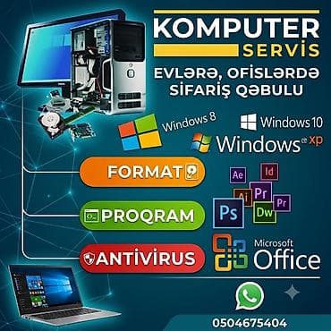 Evlerde və ofislərdə Xidmət: Noutbuk/PC üçün Windows quraşdırılması və